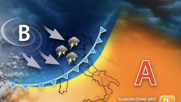 Arrivano le perturbazioni e temporali. Più fresco al Nord, scirocco al Sud